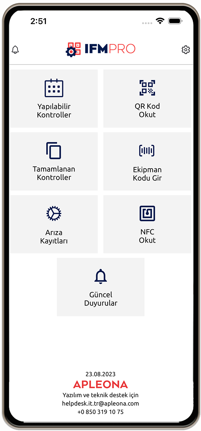 App screen